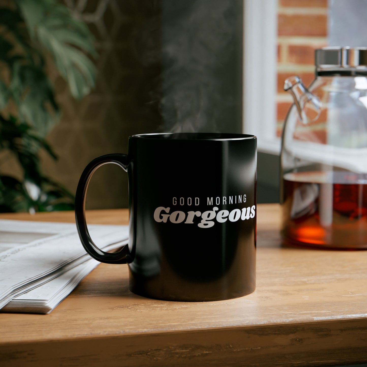 Good Morning Gorgeous 11oz Black Mug