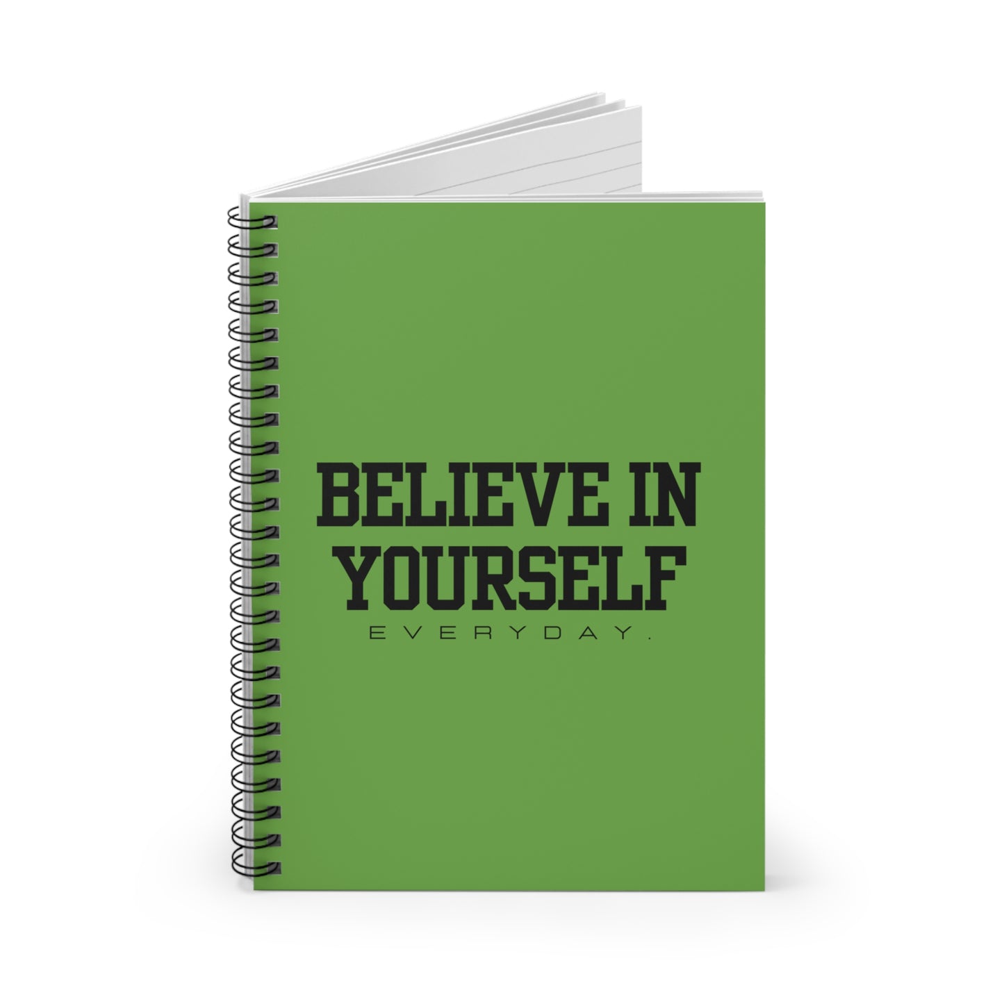 Believe In Yourself Spiral Notebook - Ruled Line (Green)