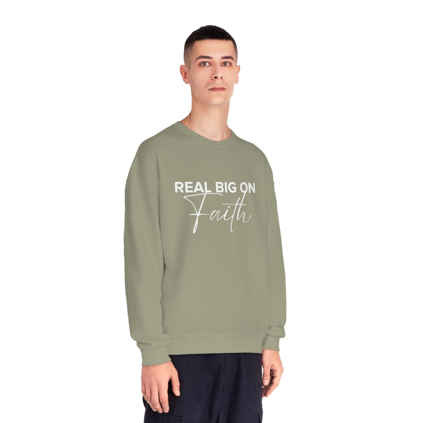 Real Big On Faith Unisex NuBlend® Crewneck Sweatshirt (Multiple Colors)