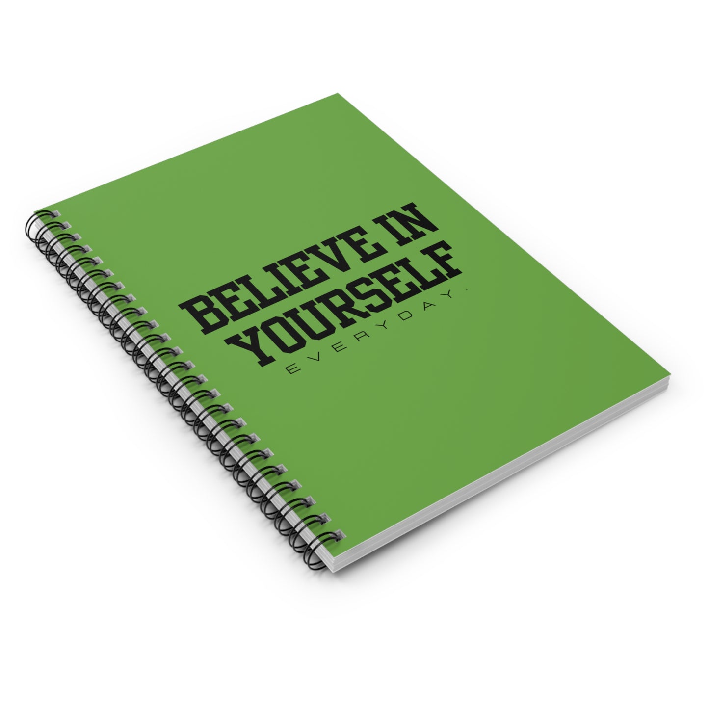 Believe In Yourself Spiral Notebook - Ruled Line (Green)
