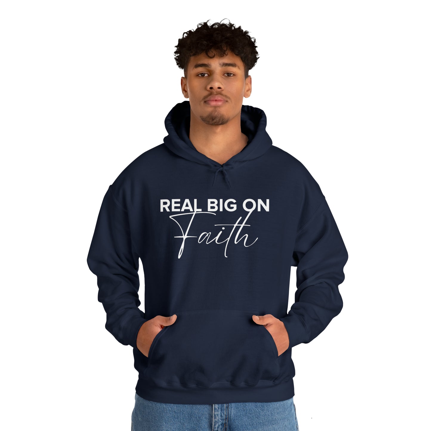 Real Big On Faith Unisex Heavy Blend™ Hooded Sweatshirt (Multiple Colors)