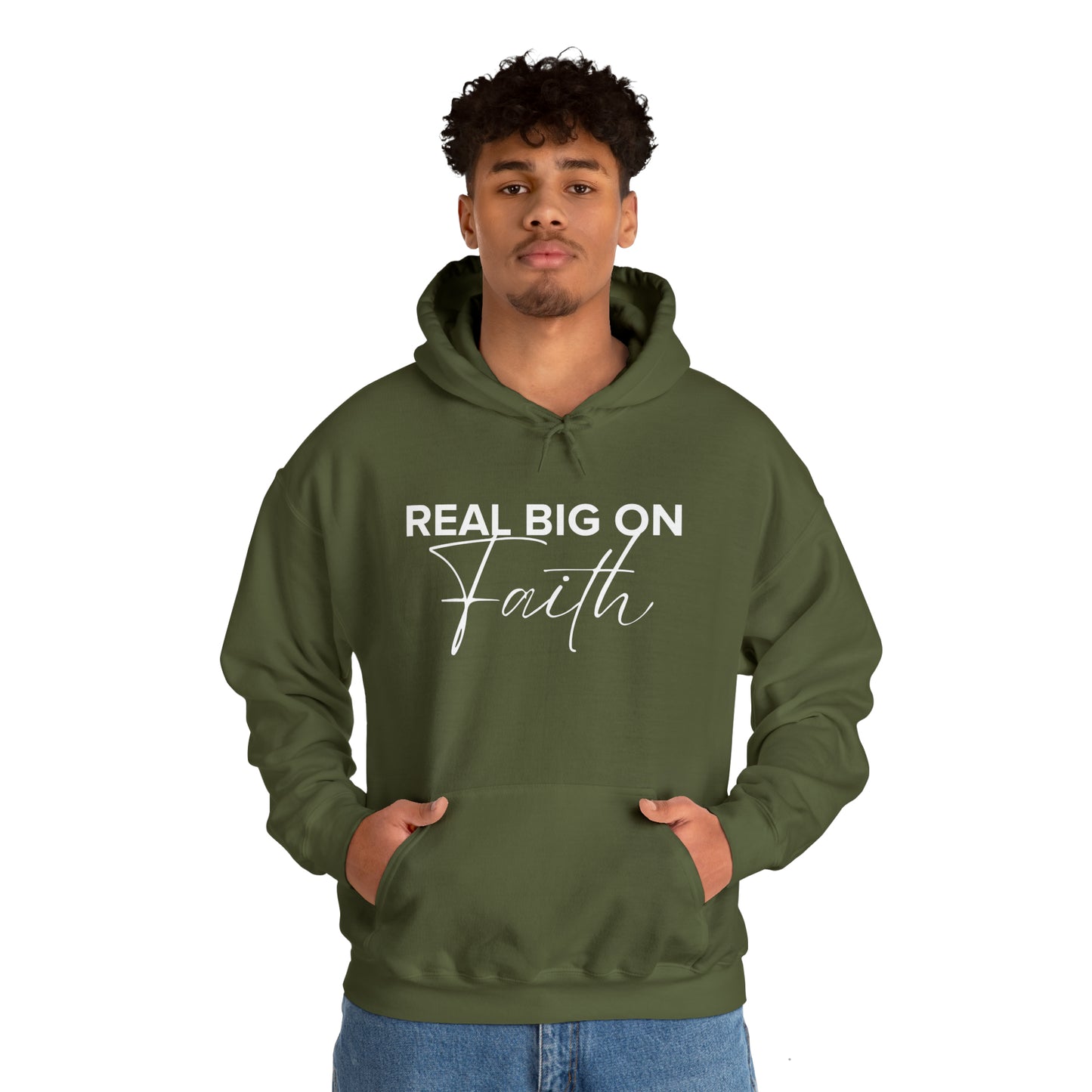 Real Big On Faith Unisex Heavy Blend™ Hooded Sweatshirt (Multiple Colors)