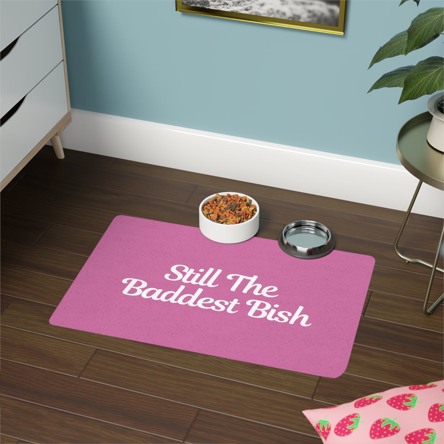 Pet Food Mat (12x18) (Light Pink)