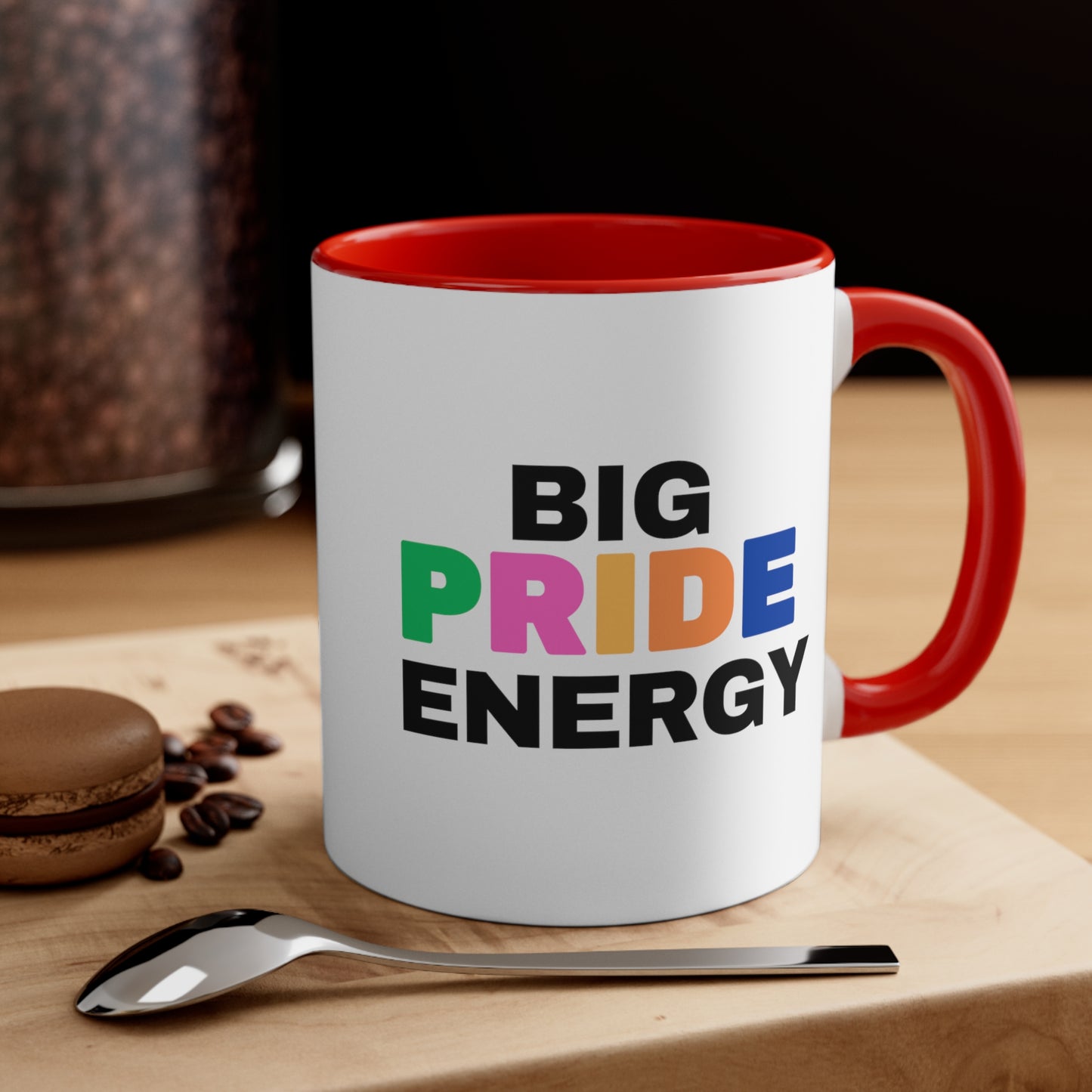 Big Pride Energy Accent Coffee Mug, 11oz (Multiple Colors)
