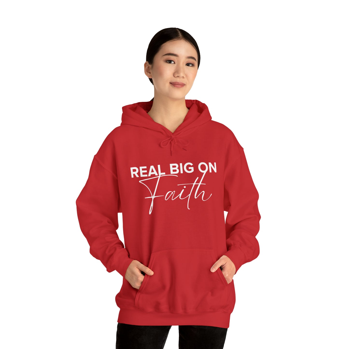 Real Big On Faith Unisex Heavy Blend™ Hooded Sweatshirt (Multiple Colors)