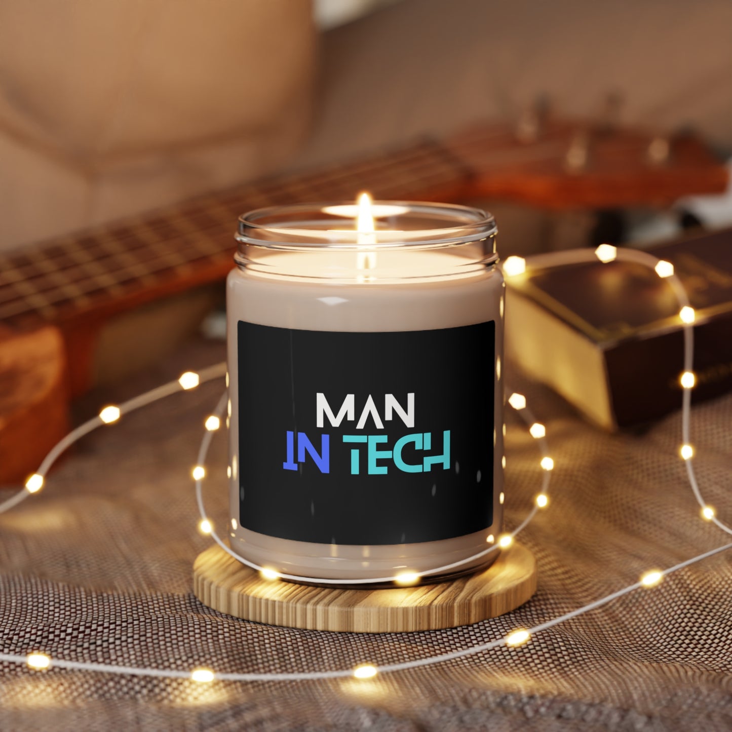 Man In Tech Scented Soy Candle, 9oz (Black)