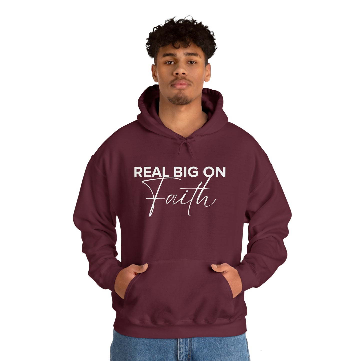 Real Big On Faith Unisex Heavy Blend™ Hooded Sweatshirt (Multiple Colors)