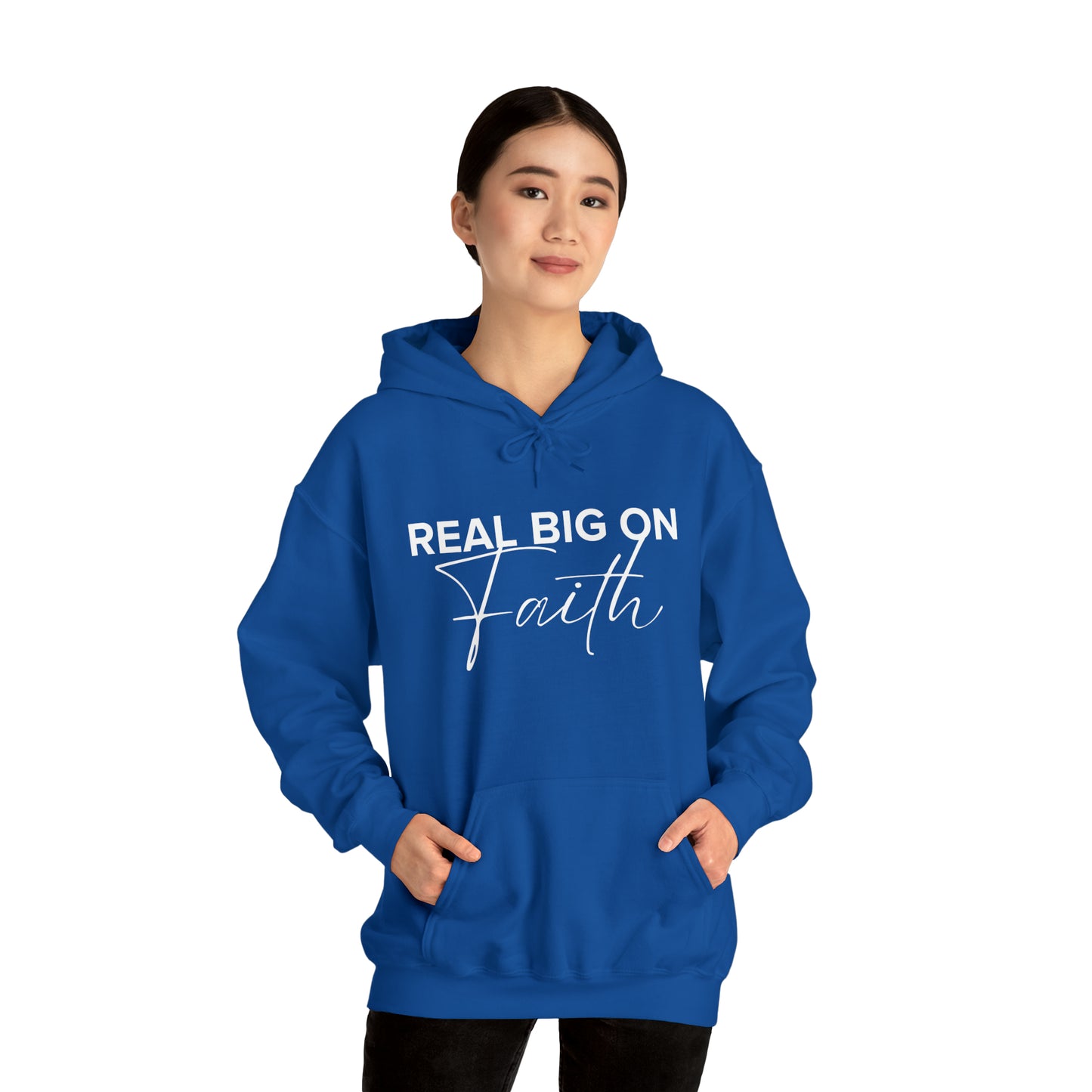 Real Big On Faith Unisex Heavy Blend™ Hooded Sweatshirt (Multiple Colors)