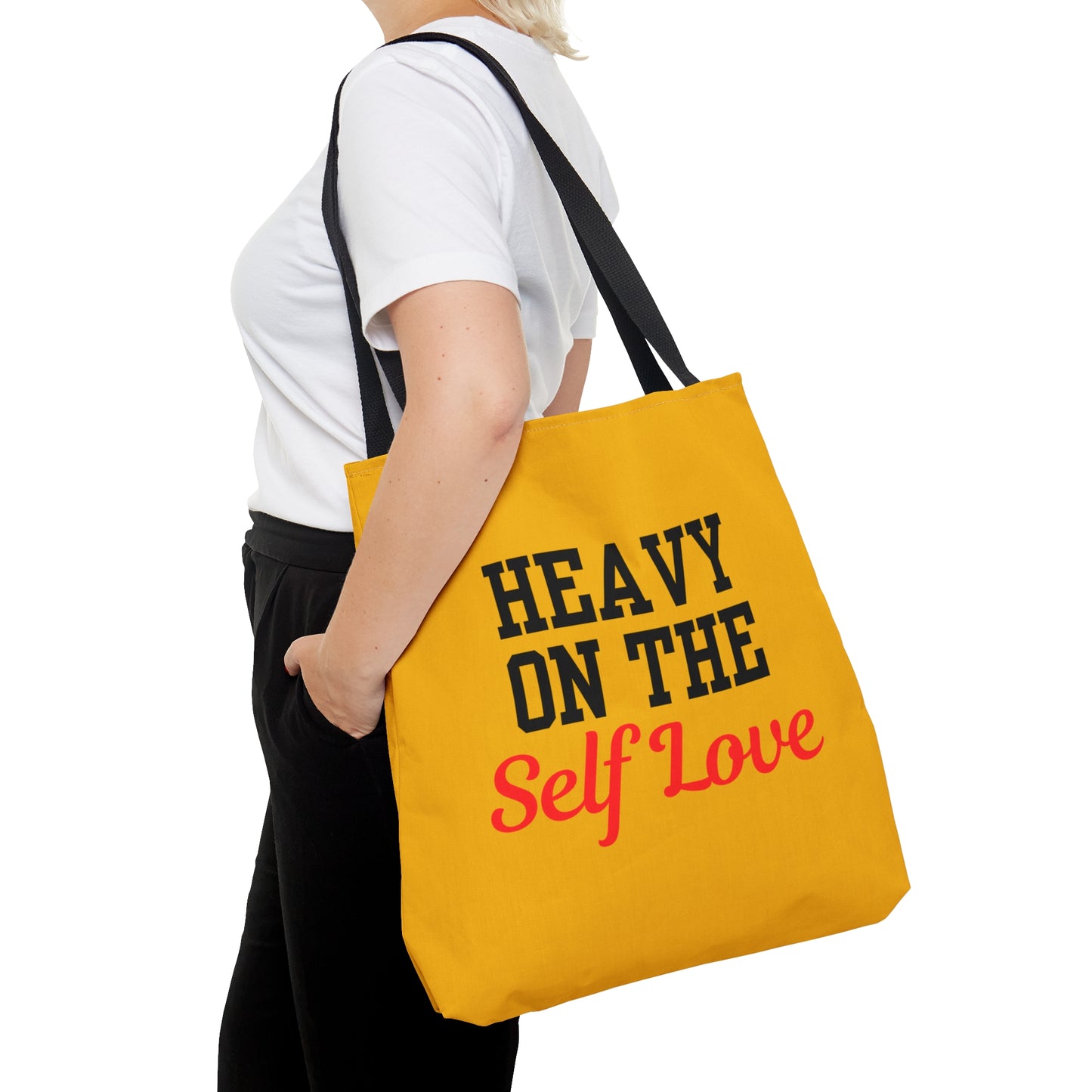 Heavy On The Self Love Tote Bag (Yellow)