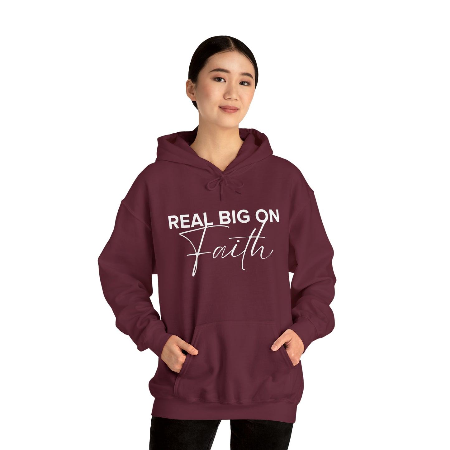 Real Big On Faith Unisex Heavy Blend™ Hooded Sweatshirt (Multiple Colors)