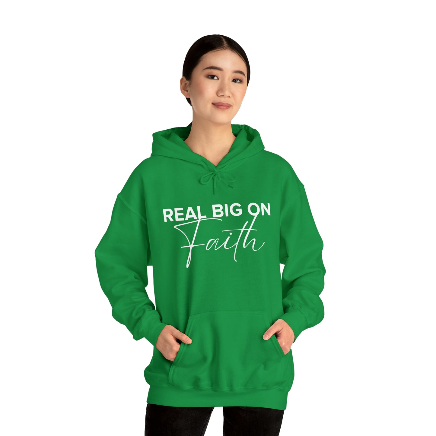 Real Big On Faith Unisex Heavy Blend™ Hooded Sweatshirt (Multiple Colors)