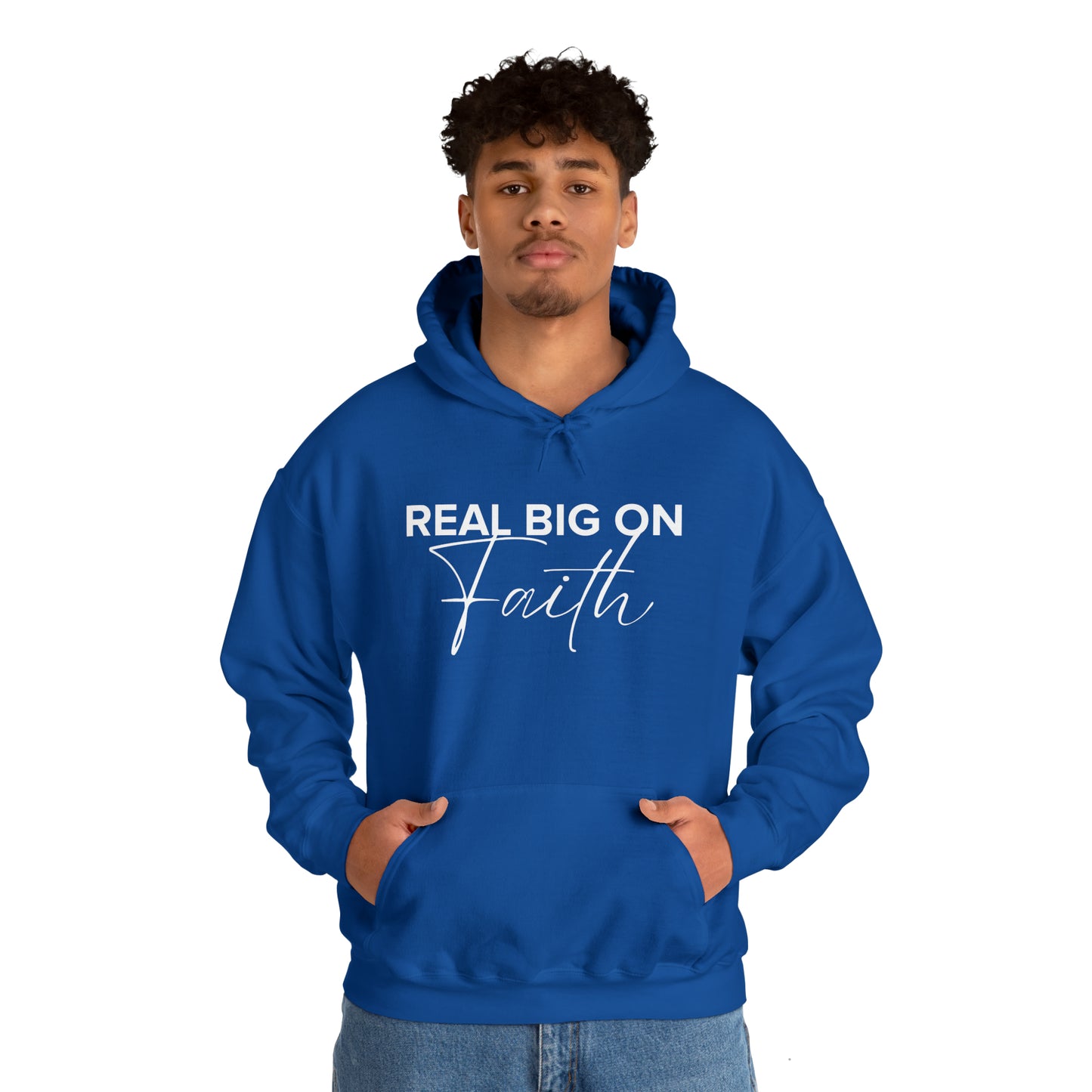 Real Big On Faith Unisex Heavy Blend™ Hooded Sweatshirt (Multiple Colors)