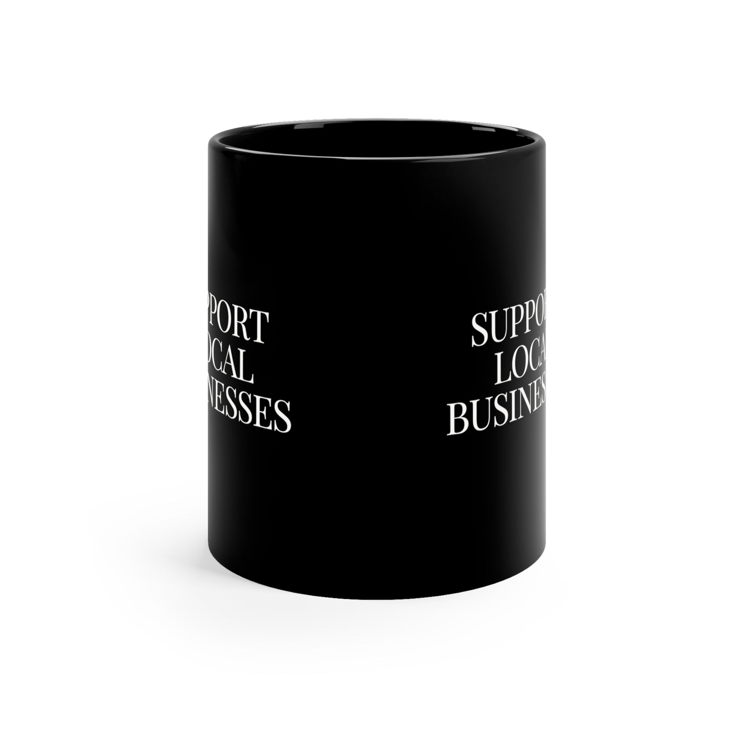 Support Local 11oz Black Mug