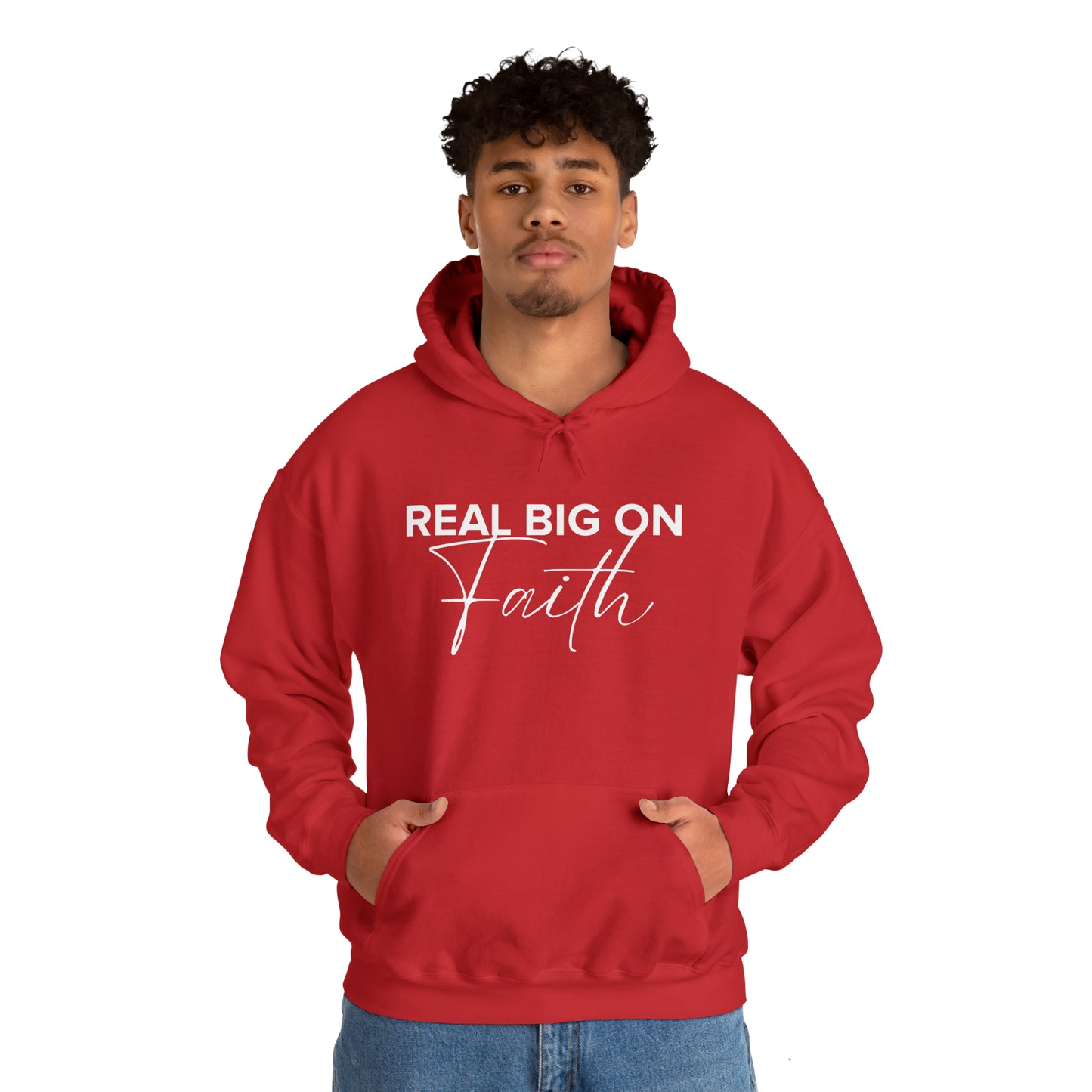 Real Big On Faith Unisex Heavy Blend™ Hooded Sweatshirt (Multiple Colors)