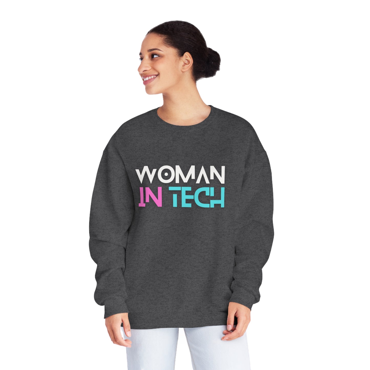Woman In Tech Unisex NuBlend® Crewneck Sweatshirt (Multiple Colors)