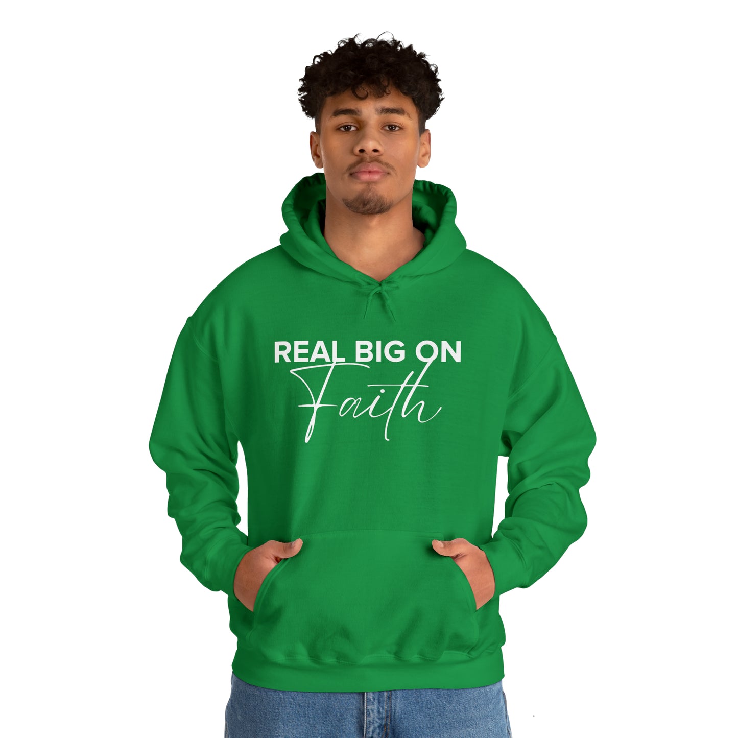 Real Big On Faith Unisex Heavy Blend™ Hooded Sweatshirt (Multiple Colors)