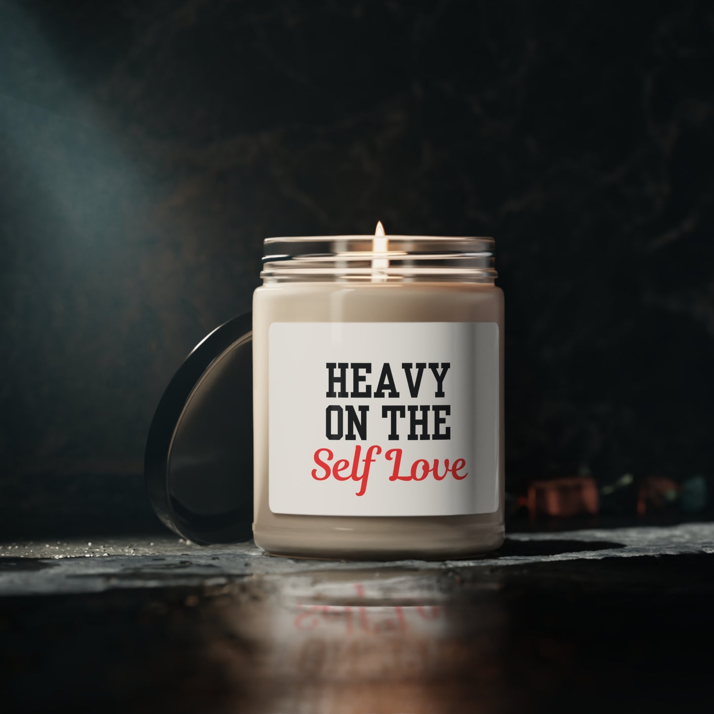 Heavy On The Self Love Scented Soy Candle, 9oz (White)