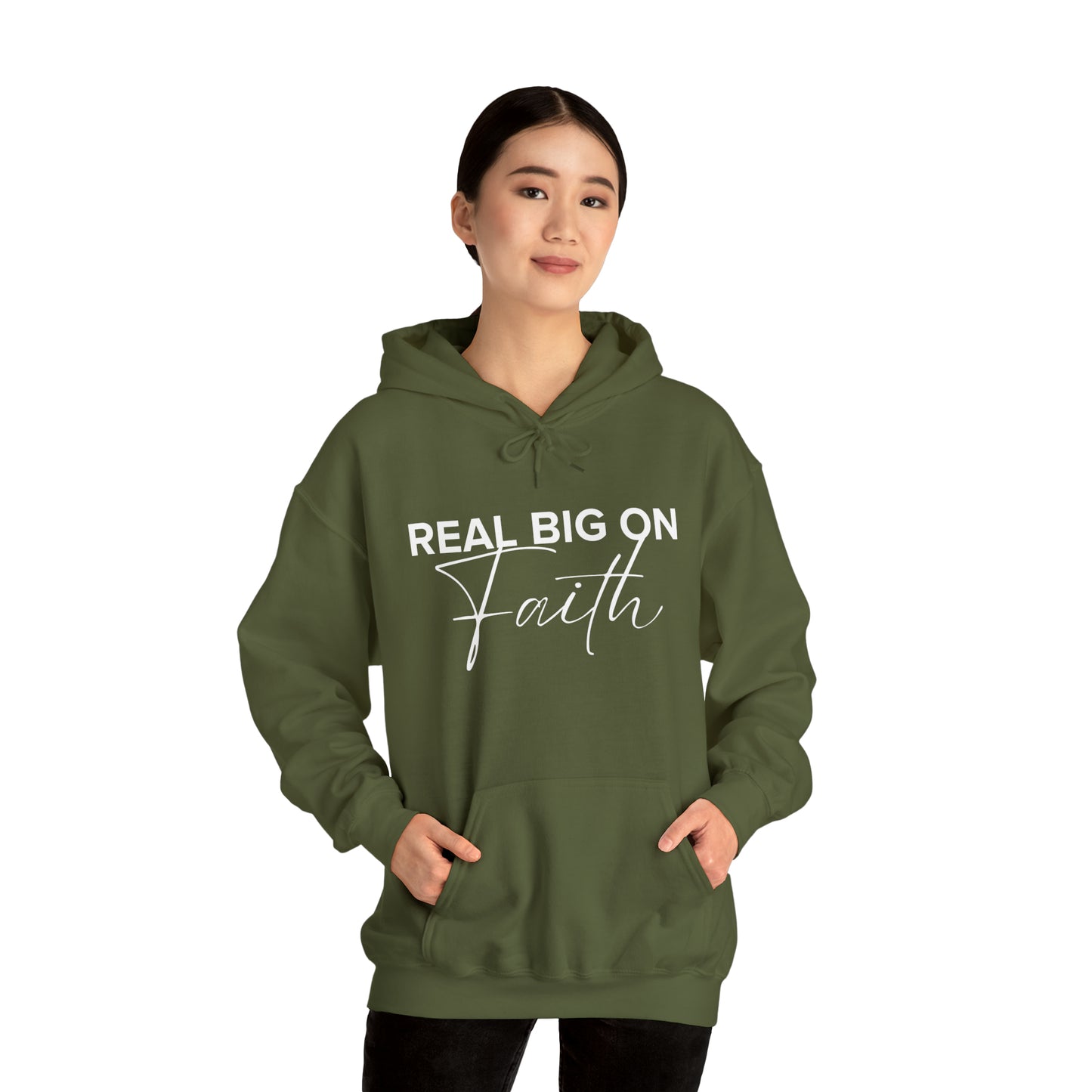 Real Big On Faith Unisex Heavy Blend™ Hooded Sweatshirt (Multiple Colors)