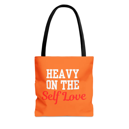 Heavy On The Self Love Tote Bag (Orange)