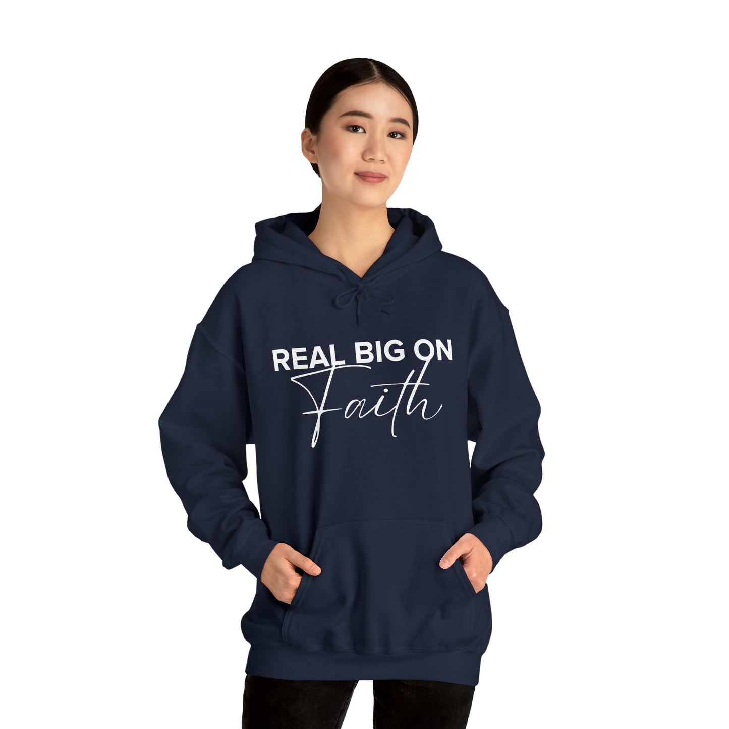 Real Big On Faith Unisex Heavy Blend™ Hooded Sweatshirt (Multiple Colors)