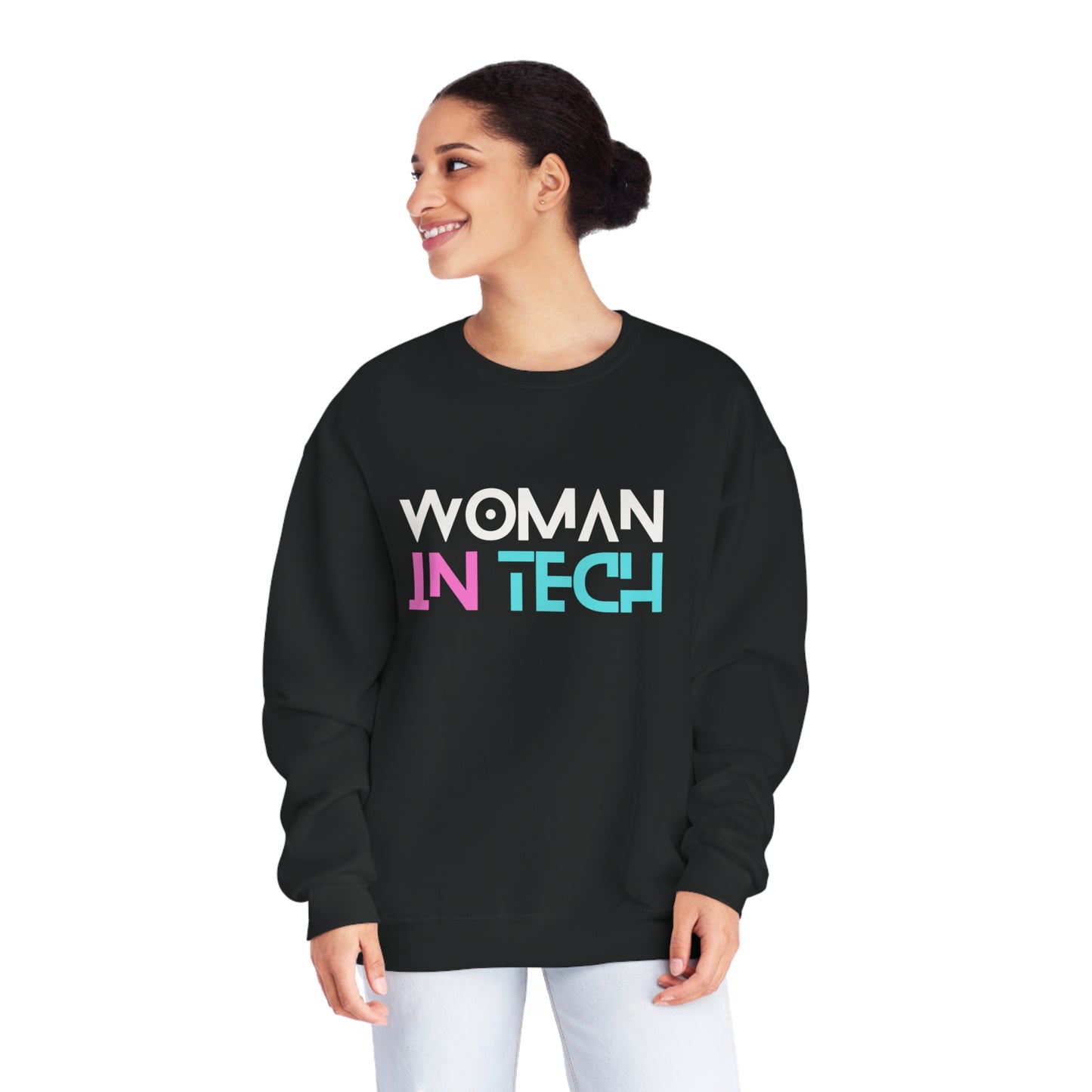 Woman In Tech Unisex NuBlend® Crewneck Sweatshirt (Multiple Colors)