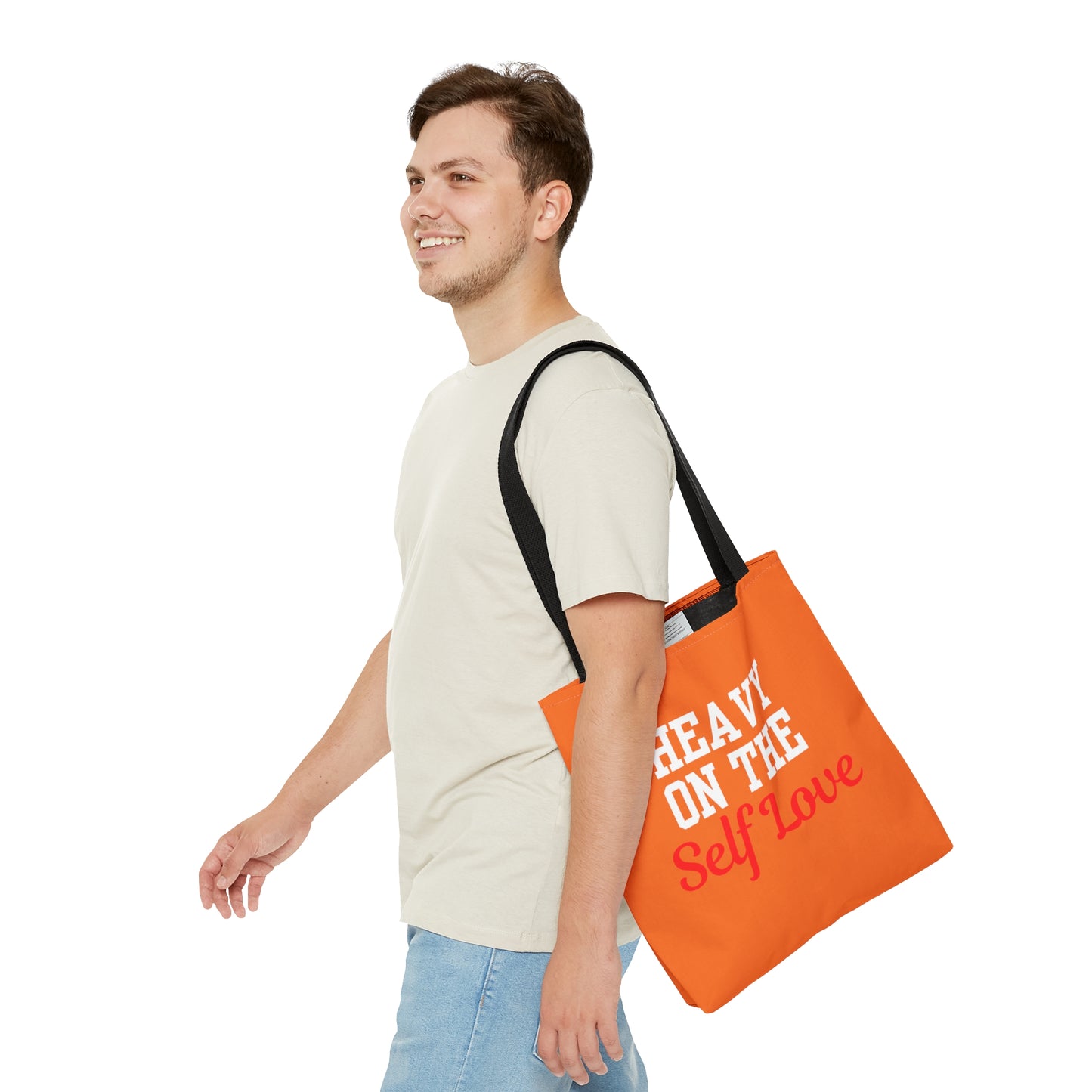 Heavy On The Self Love Tote Bag (Orange)