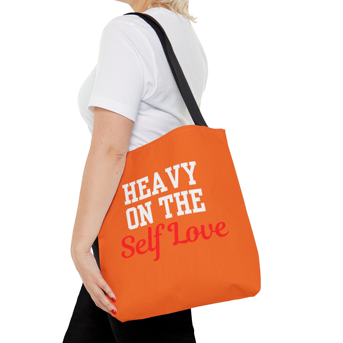 Heavy On The Self Love Tote Bag (Orange)