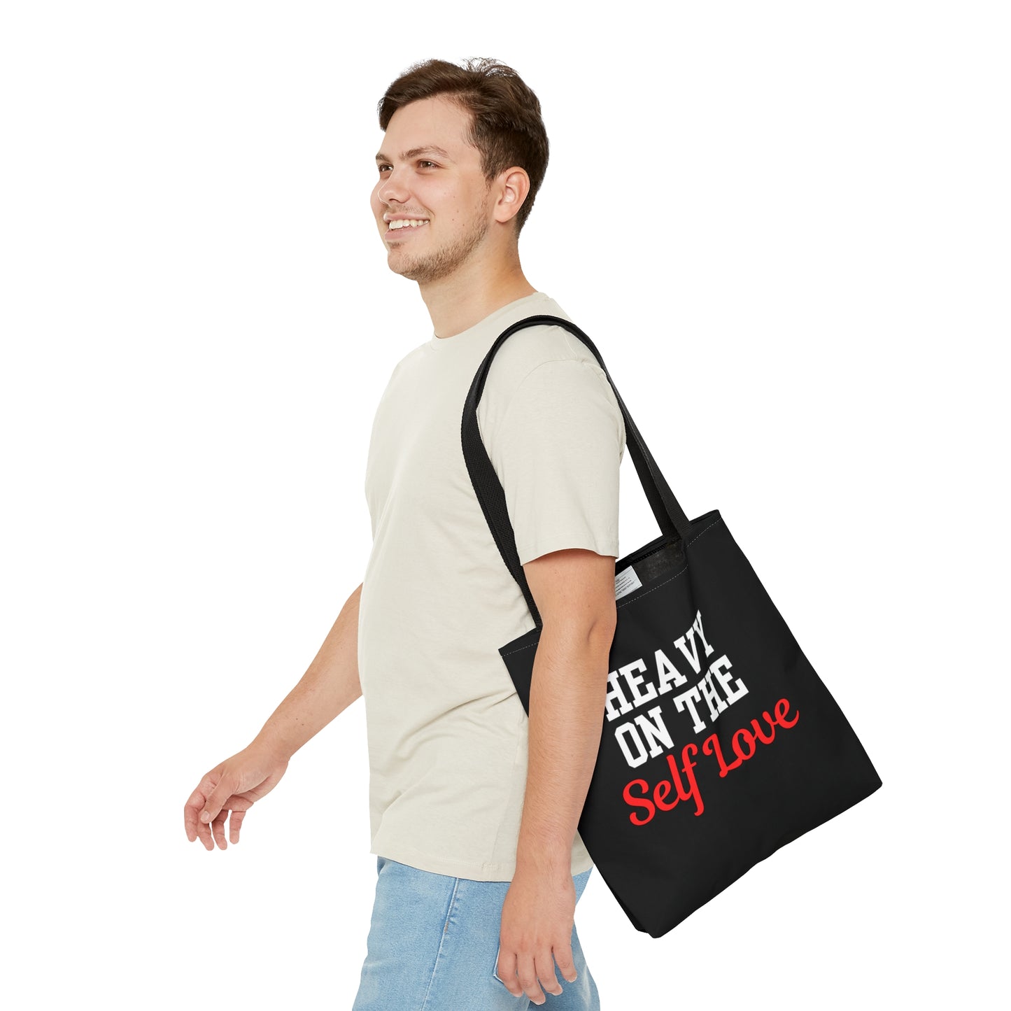 Heavy On The Self Love Tote Bag (Black)