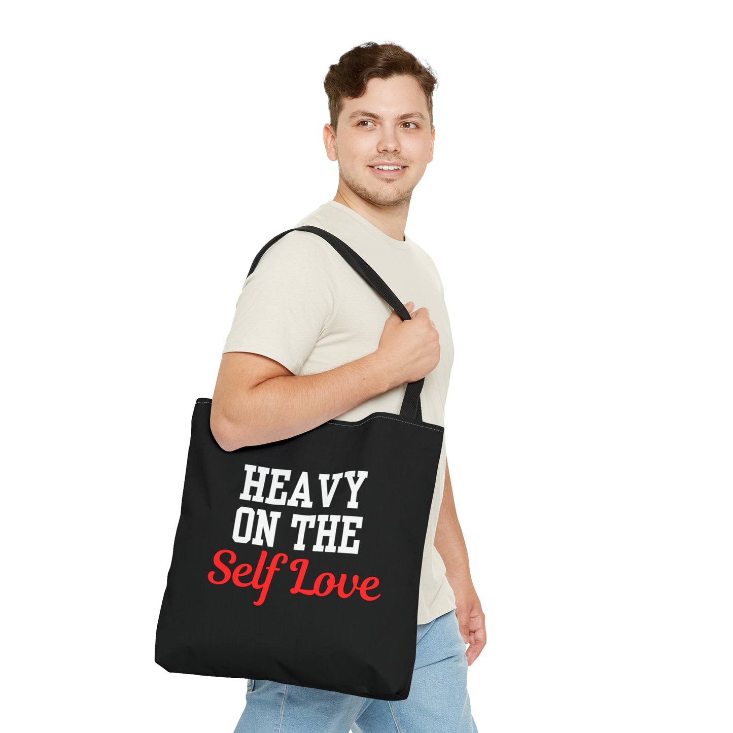 Heavy On The Self Love Tote Bag (Black)