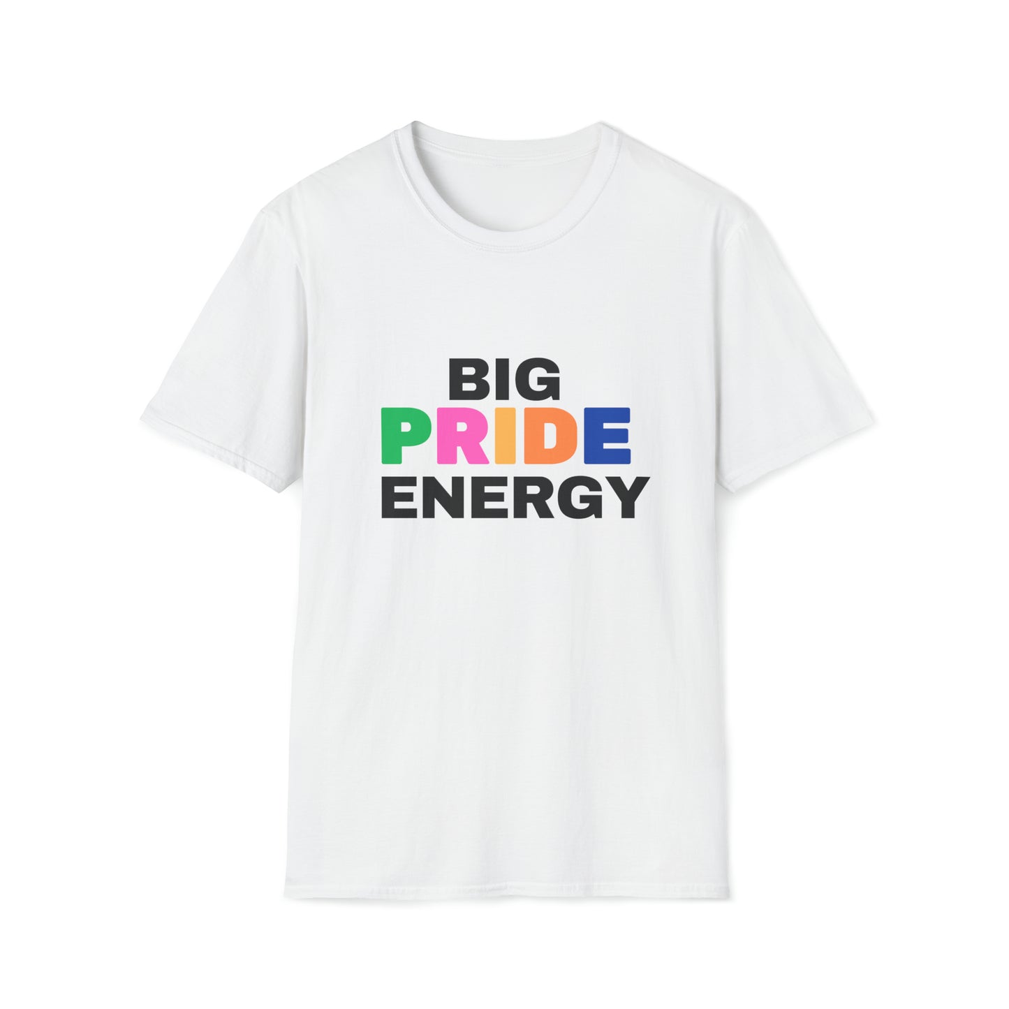 Big Pride Energy Unisex Softstyle T-Shirt (Multiple-Colors)