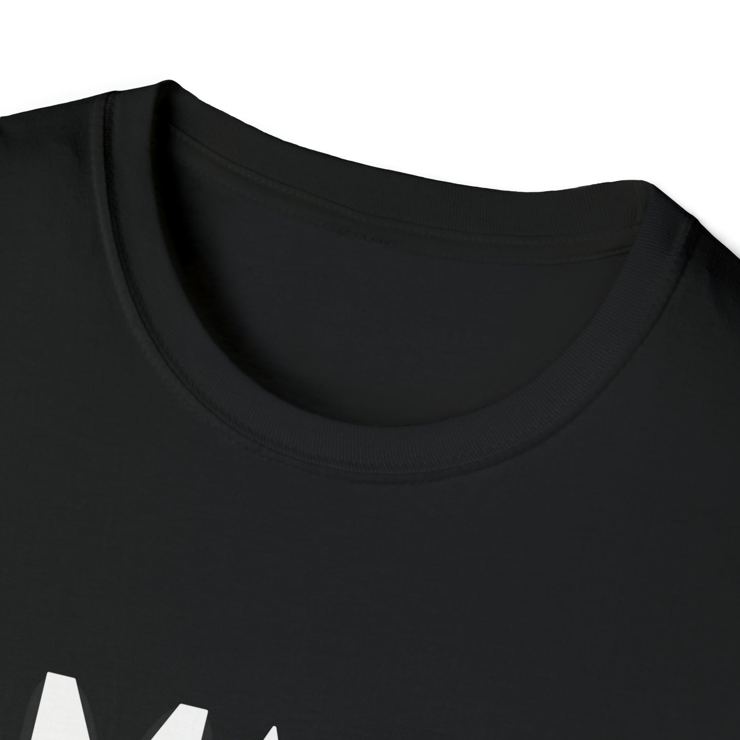 Man In Tech Unisex Softstyle T-Shirt (Black)