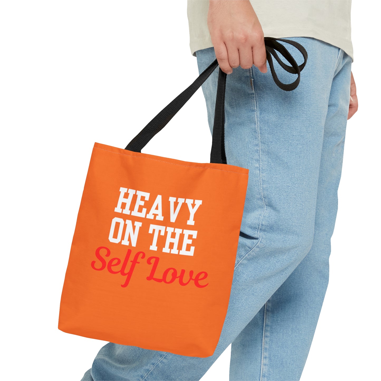 Heavy On The Self Love Tote Bag (Orange)
