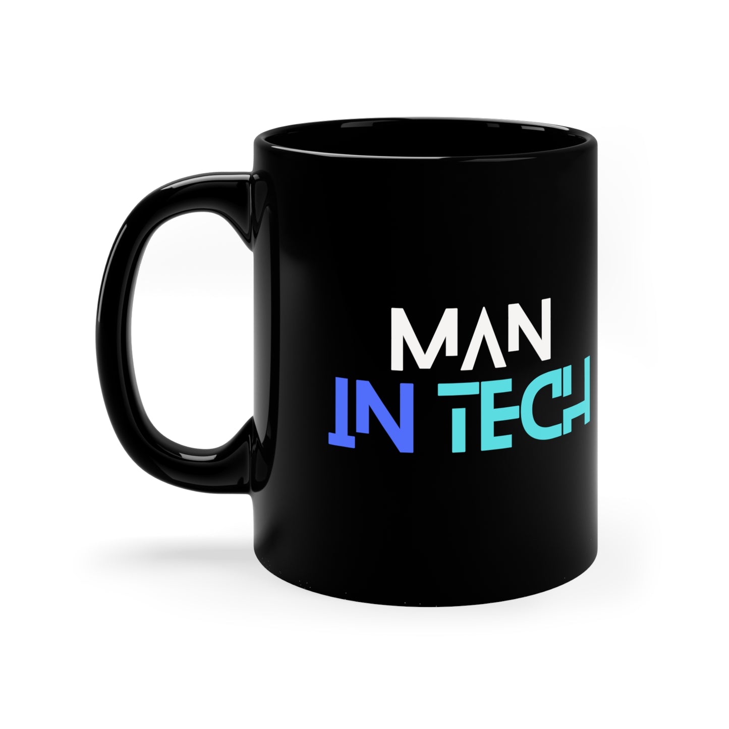 Man In Tech 11oz Black Mug