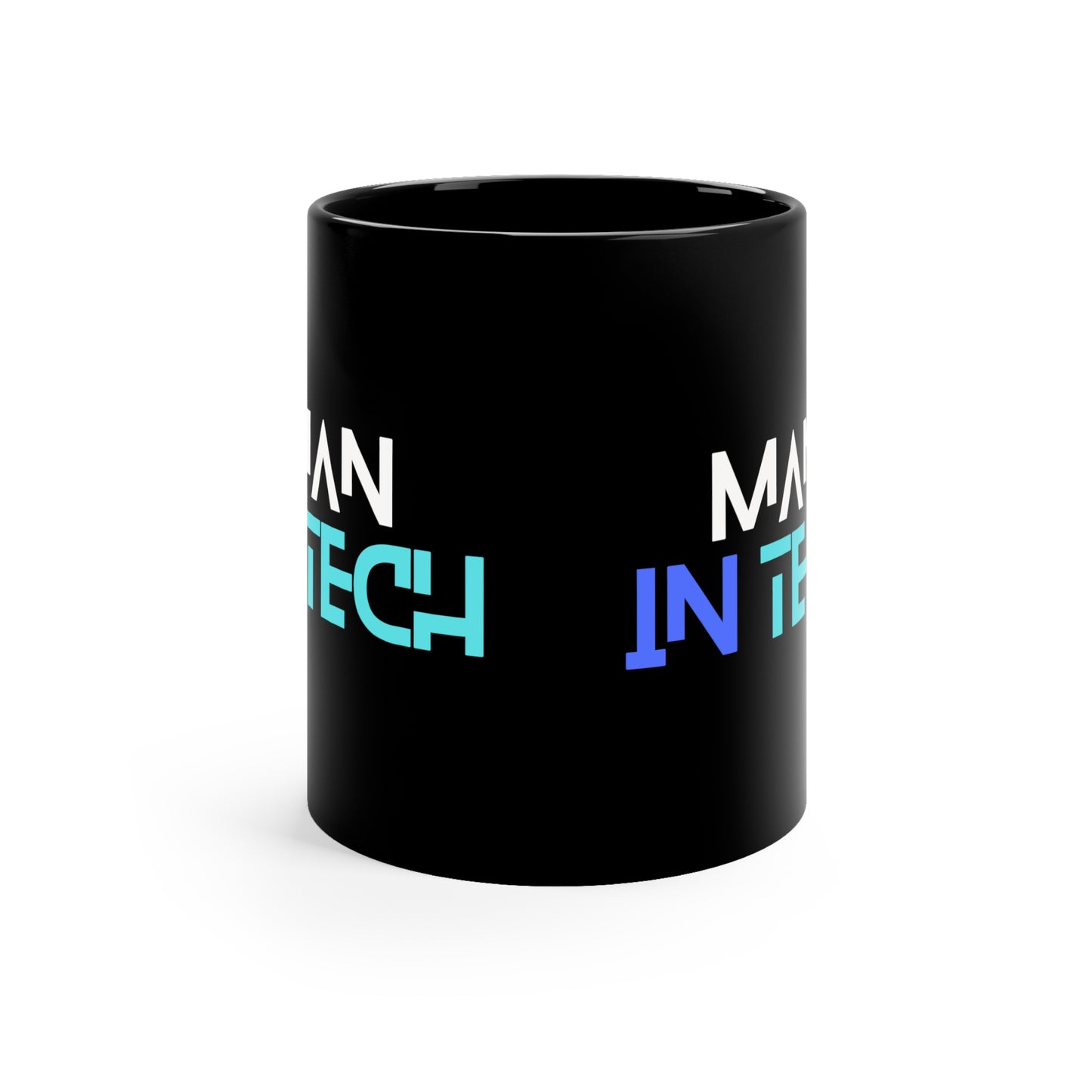 Man In Tech 11oz Black Mug