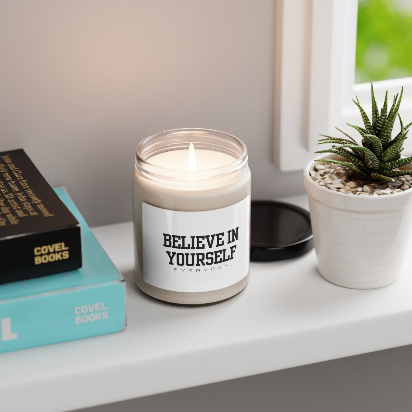 Believe In Yourself Scented Soy Candle, 9oz (White)