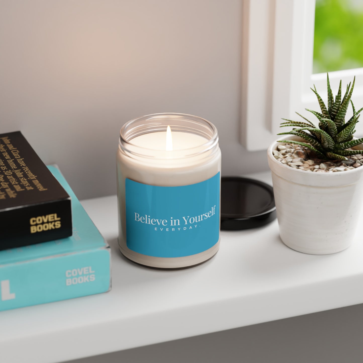 Believe in Yourself Scented Soy Candle, 9oz (Blue)