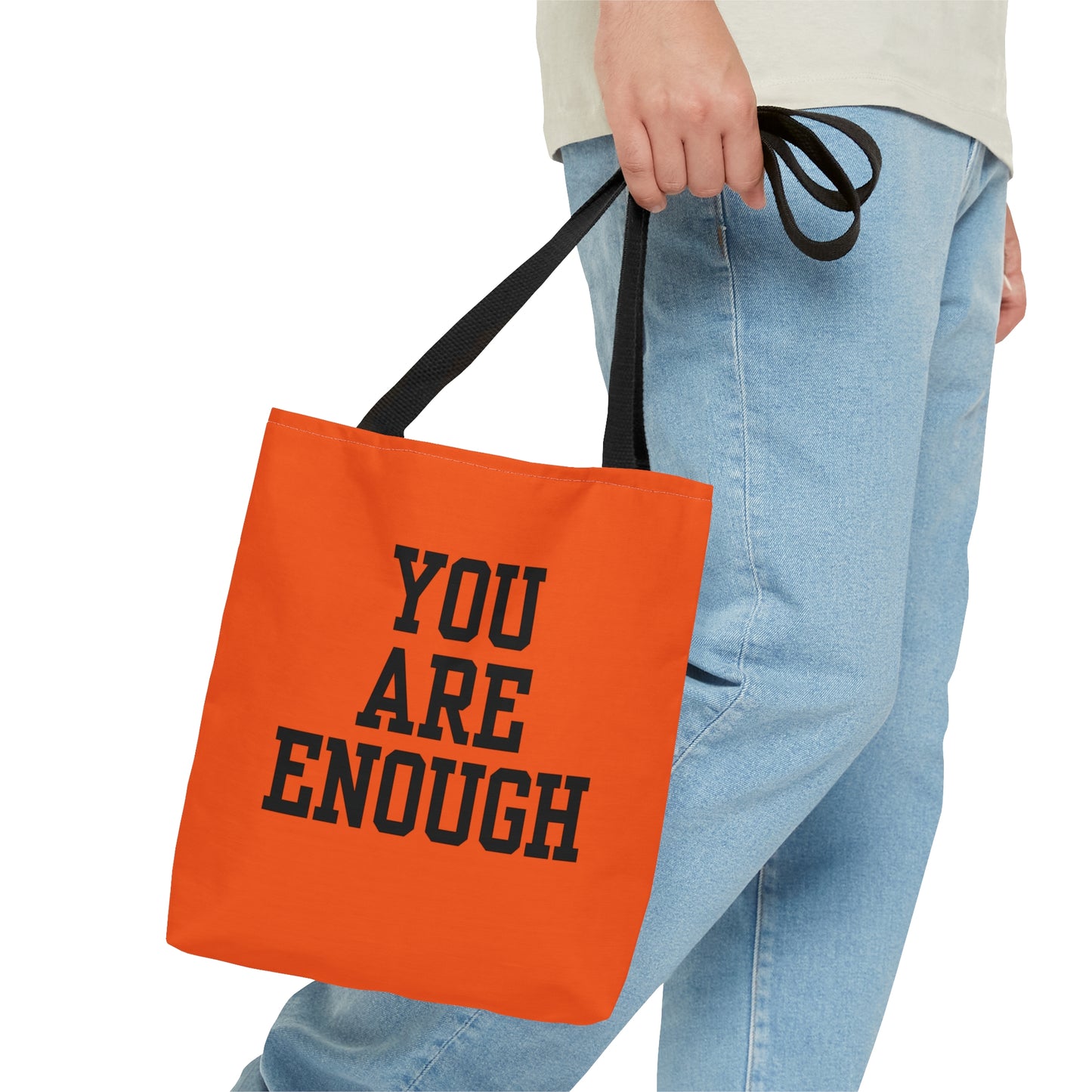 You Are Enough Tote Bag (AOP)(Orange)
